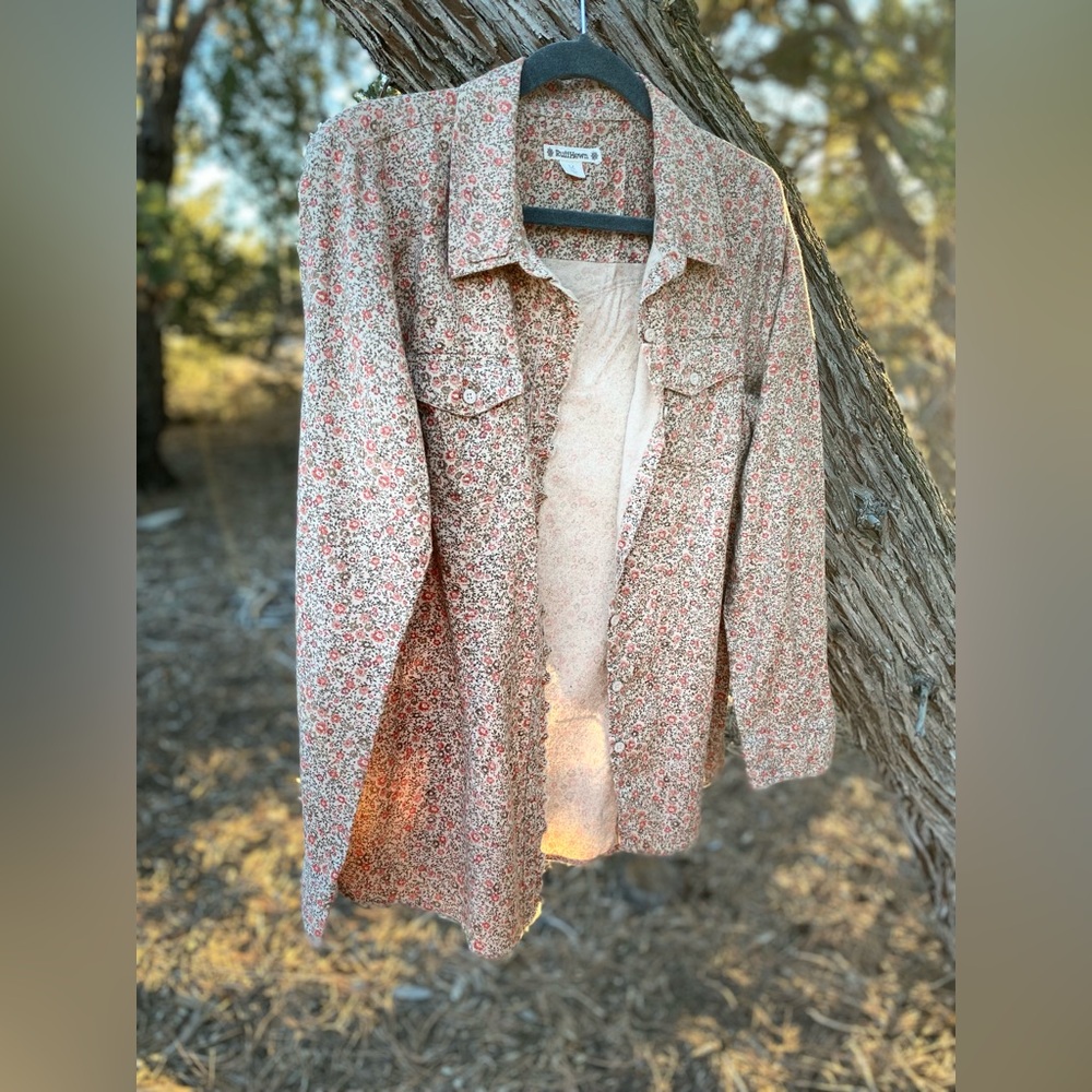 Ruff Hewn Floral‎ Jacket - Pink and Cream